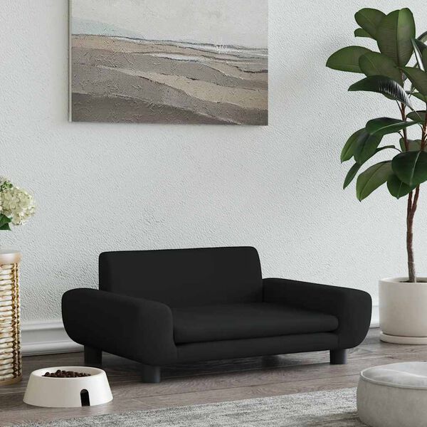 vidaXL Pasja postelja črna 70x45x33 cm žamet