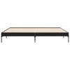vidaXL Posteljni okvir črn 200x200 cm inženirski les in kovina