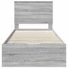 vidaXL Konstrukcija postelje Siva Sonoma 90 x 200 cm Inženirsko leseno