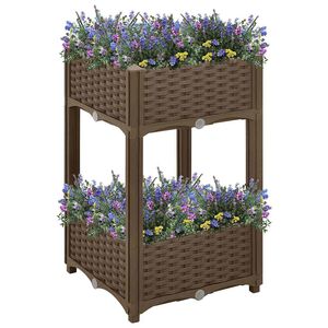 vidaXL Visoka greda 40x40x71 cm polipropilen