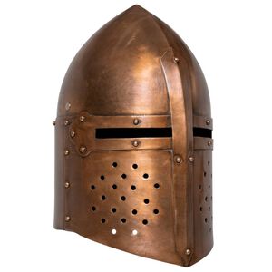 vidaXL Srednjeve&scaron;ka vite&scaron;ka čelada starinska kopija LARP bakreno jeklo