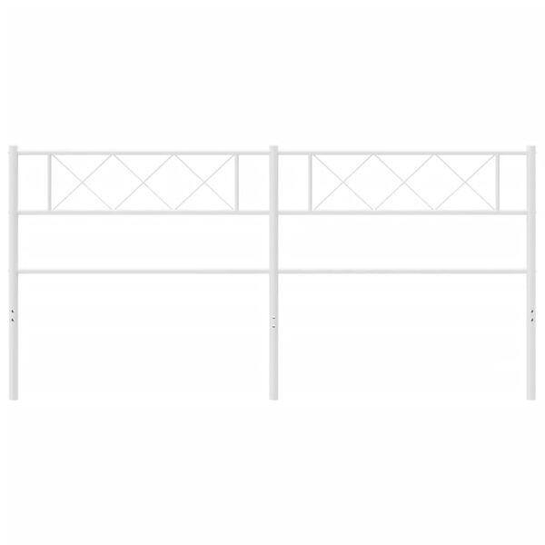 vidaXL Kovinsko nadomestno vzglavje belo 200 cm