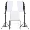 vidaXL Studijski komplet za osvetlitev s fotografsko mizo
