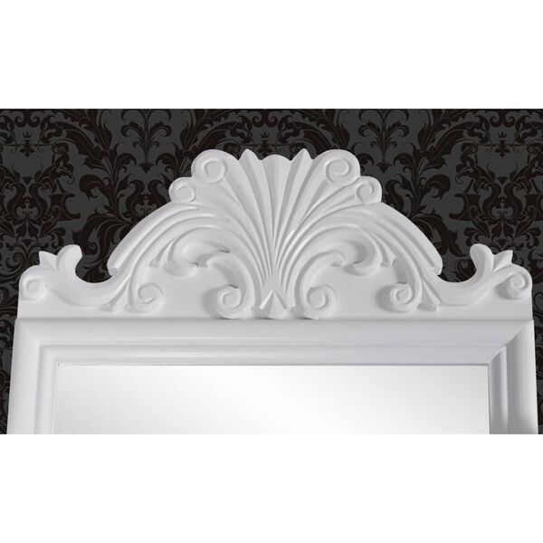 vidaXL Toaletna miza s pravokotnim vrtljivim ogledalom mediapan