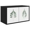 vidaXL Stenska TV omarica HANAU 69 x 33 x 40 cm Črni hrast