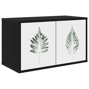 vidaXL Stenska TV omarica HANAU 69 x 33 x 40 cm Črni hrast