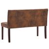 vidaXL Klop 120 cm rjavo umetno semi&scaron; usnje