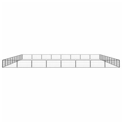 vidaXL Pasja ograda s 36 paneli črna 100x50 cm prašno barvano jeklo