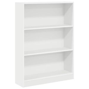 vidaXL Knjižna omara bela 80x24x109 cm inženirski les