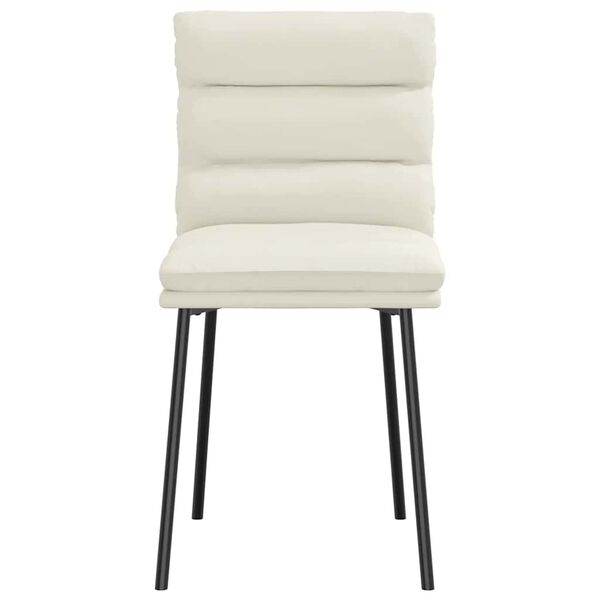 vidaXL Jedilni stoli 4 kosi krem žamet