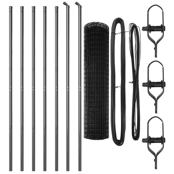 vidaXL Ograja s stebrom Siva 1,2 x 25 m Jeklo