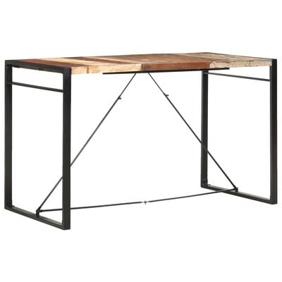 vidaXL Barska miza 180x90x110 cm iz trdnega predelanega lesa