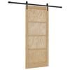 vidaXL Drsna vrata ORKDAL 86 x 198,5 cm Trdna borovina Naravna in črna