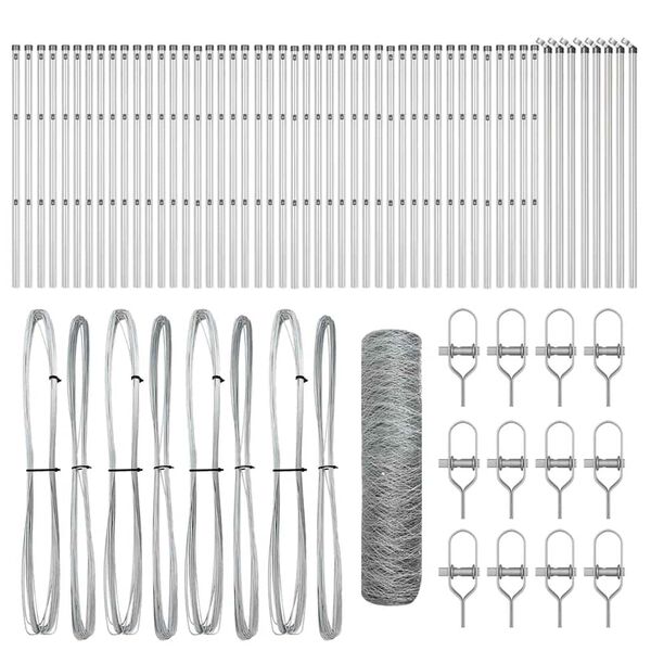 vidaXL Steber ograje. srebrna 100 x 0,8 m (36 mm mreža) Jeklo