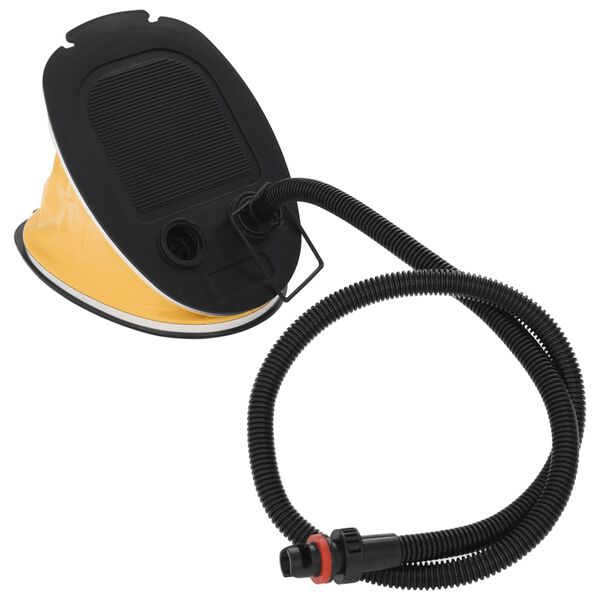 vidaXL Nožna tlačilka 26x18 cm PP in PE siva in rumena