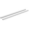 vidaXL Palica za omaro 2 kos srebrna 764 x 15 x 29 mm