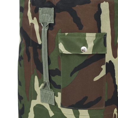 vidaXL Potovalna torba vojaškega stila 85 L kamuflažne barve