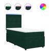 vidaXL Box spring postelja z vzmetnico temno zelena 90x200 cm žamet
