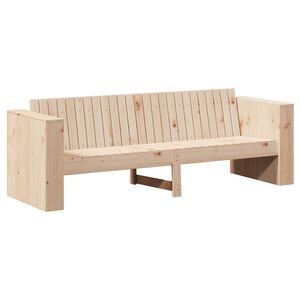 vidaXL Vrtni kavč Naravna 185,5 x 60 x 62 cm Masivno borovo les