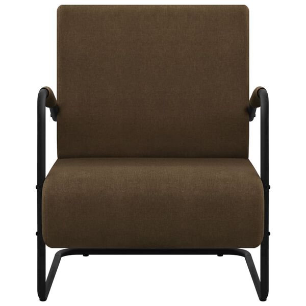 vidaXL Naslanjač iz temno rjavega blaga