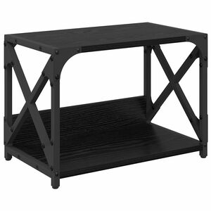 vidaXL Stojalo za tiskalnik Črna Orehovina 44 x 26 x 31,5 cm