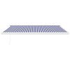 vidaXL Zložljiva tenda modra in bela 4,5x3 m blago in aluminij
