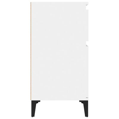 vidaXL Nočna omarica visok sijaj bela 40x35x70 cm