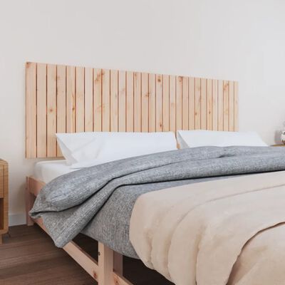 vidaXL Stensko posteljno vzglavje 185x3x60 cm trdna borovina