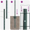 vidaXL Ograja s stebrom Zelena 1,2 x 25 m Jeklo in PVC