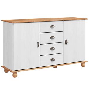 vidaXL Strani &scaron;al s predalom ASKIM 133,5 x 40 x 79 cm Trdna borovina