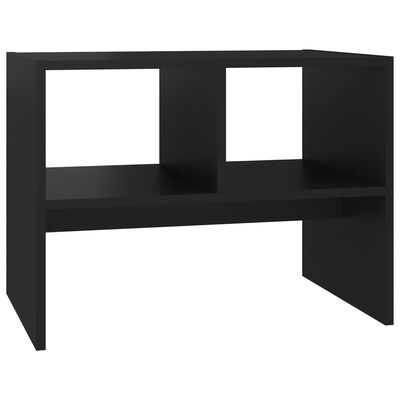 vidaXL Stranska mizica črna 60x40x45 cm iverna plošča