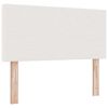 vidaXL Postelja z vzmetnico Krema in bela 203 x 120 x 88 cm