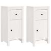 vidaXL Komoda 2 kosa bela 40x35x80 cm trdna borovina
