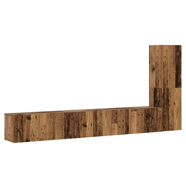 vidaXL TV omara 3-delna stenski stari lesni inženirski les