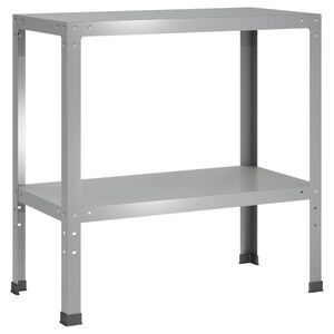 vidaXL Miza za presajanje 100 x 40 x 80 cm Pocinkano jeklo Srebrna