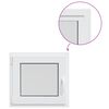 vidaXL Notranja barva okna za klet bela RISOR 55 x 50 cm