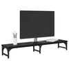 vidaXL Stojalo za monitor Črna Orehovina 105 x 23 x 15,5 cm