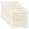 vidaXL Prevleka za blazino 6 pcs HEERLEN Bela 40 x 40 cm PV flis