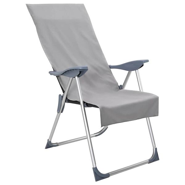 vidaXL Zunanje brisače za stole 2 pcs Temno siva 130 x 60 cm