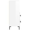 vidaXL Komoda visok sijaj bela 34,5x34x90 cm inženirski les
