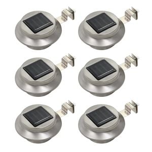 vidaXL Zunanje solarne svetilke LED 6 kosov okrogle 12 cm bele