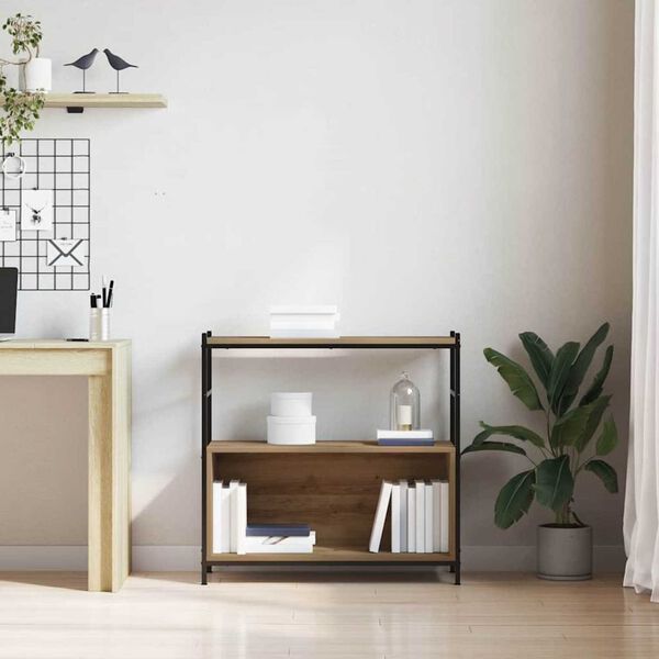 vidaXL Knjižna polica artisan hrast 80 x 30 x 78.5 cm Konstruiran les