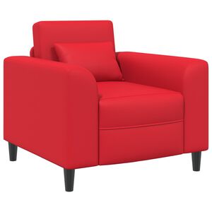 vidaXL Fotelj Rdeča Umetno usnje