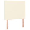 vidaXL Box spring postelja z vzmetnico krem 90x200 cm umetno usnje