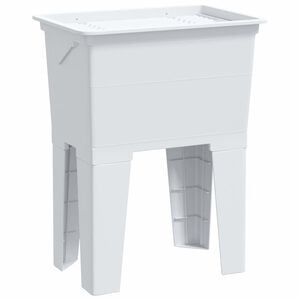 vidaXL Kad za perilo bela 59x41x75 cm smola