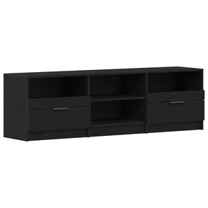 vidaXL TV omarica 150 x 33,5 x 45 cm Črna Orehovina Inženirski les