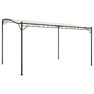 vidaXL Nadstre&scaron;ek krem 4x3 m 180 g/m&sup2; blago in jeklo