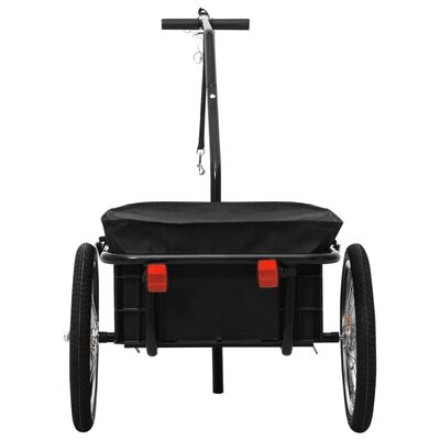 vidaXL Kolesarska prikolica/voziček 155x60x83 cm jeklo črna