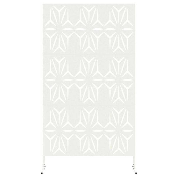 vidaXL Zaslonska zaščita Bela Jeklo