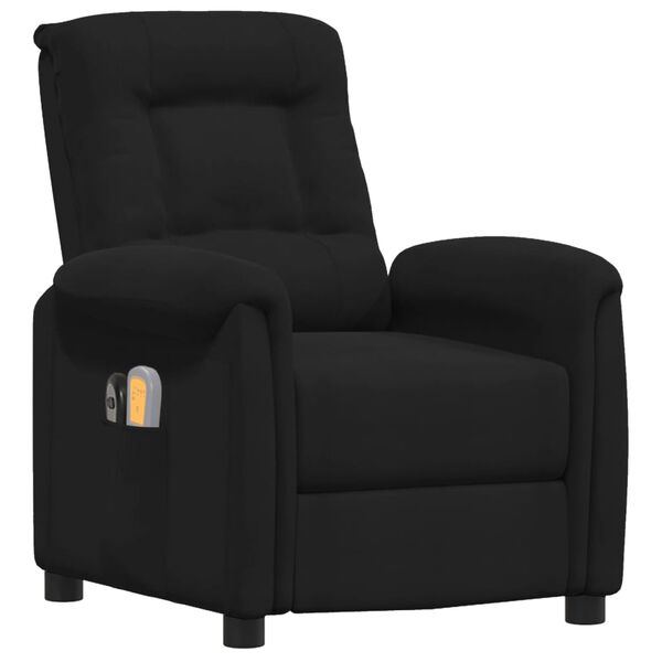 vidaXL Električni masažni stol črna tkanina iz mikrovlaken